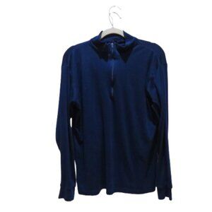 VINTAGE PATAGONIA Capilene Made in USA Baselayer 1/4 Zip Top Navy Outdoor Gorp
